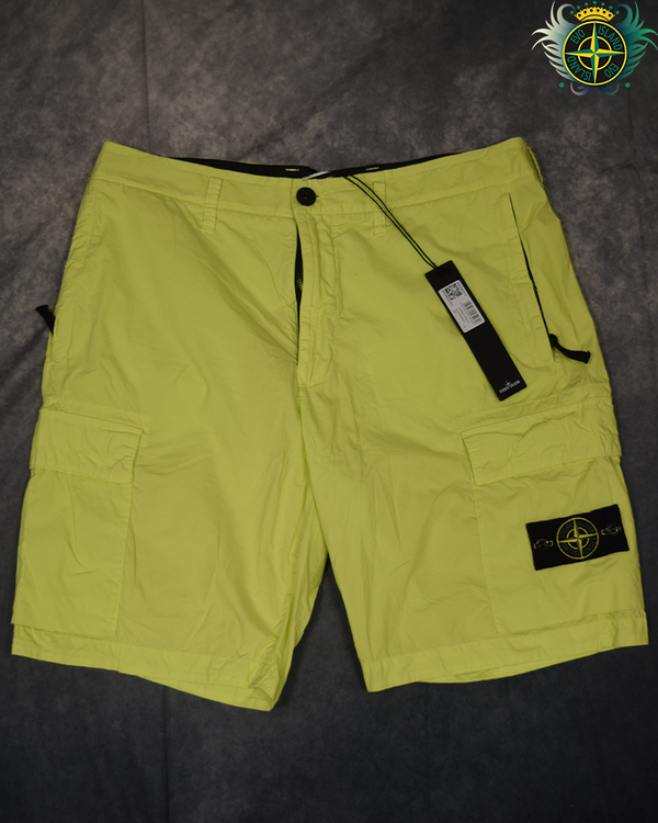 Stone Island Cotton Cargo Shorts Yellow - 34/RE