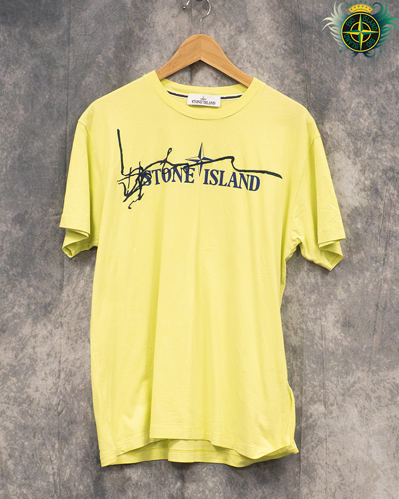Stone Island Embroiderd Tshirt Yellow - L