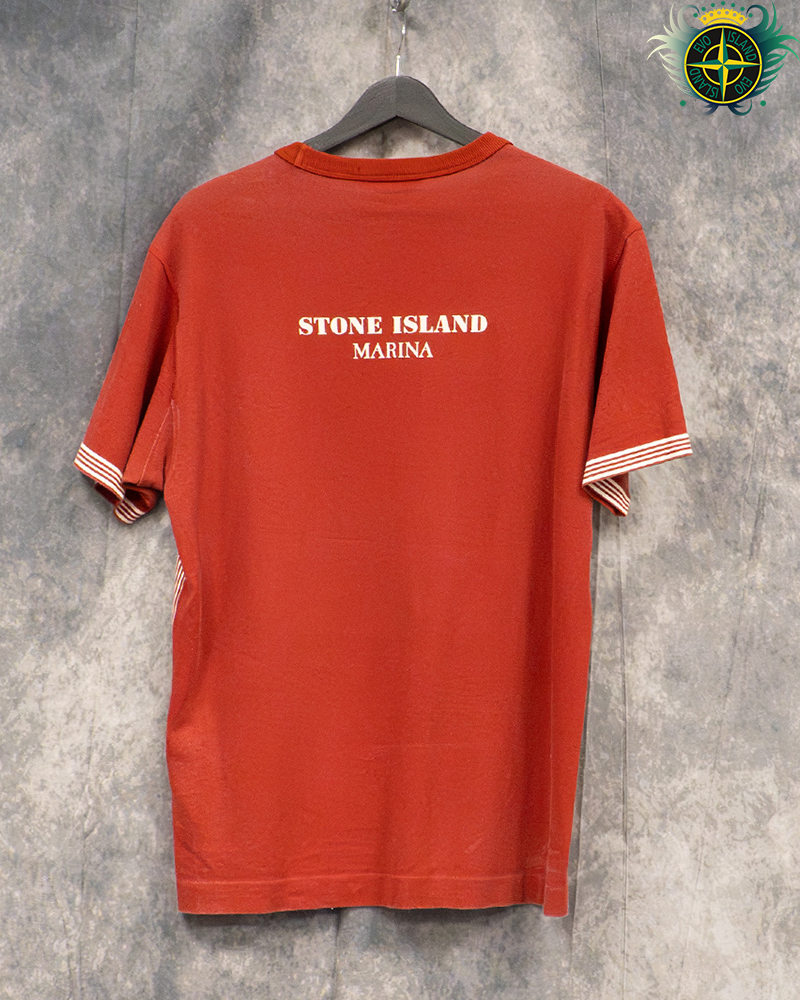 Stone Island Marina T-shirt Red Stripe - M