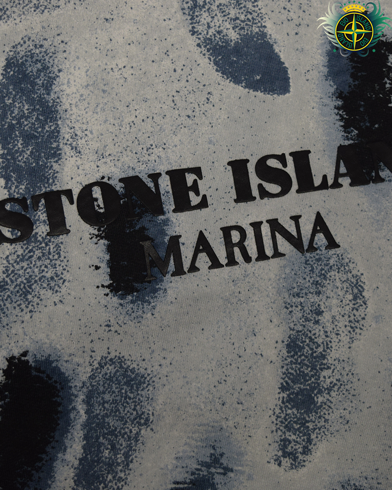 Stone Island Marina Reef Camo Hoodie Blue - S