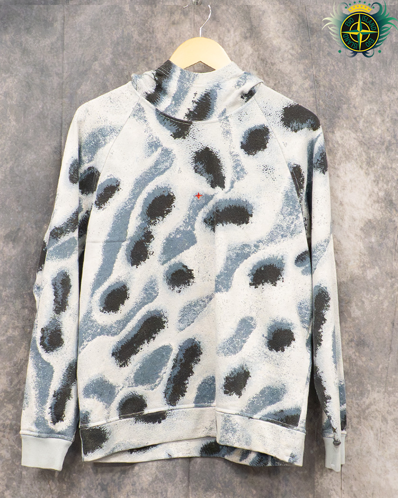 Stone Island Marina Reef Camo Hoodie Blue - S