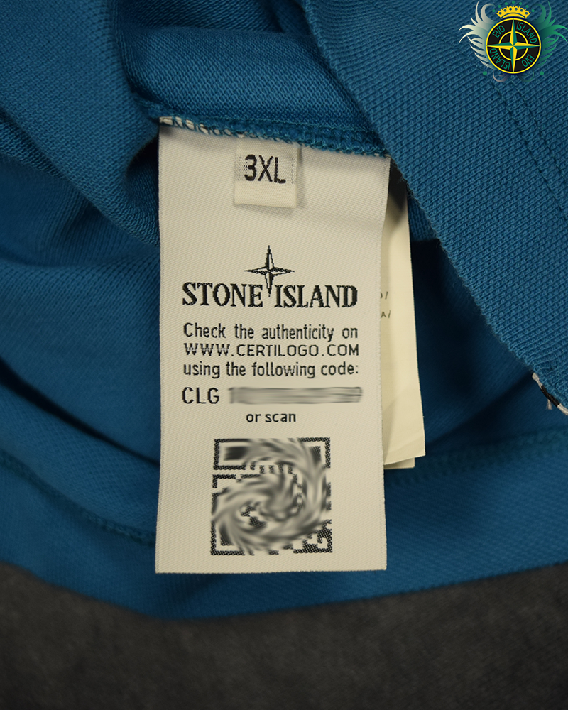 Stone Island Compass Logo Polo Shirt Blue - 3XL
