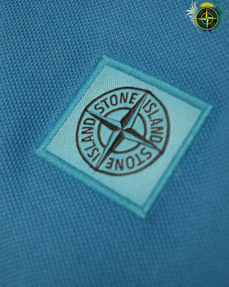 Stone Island Compass Logo Polo Shirt Blue - 3XL