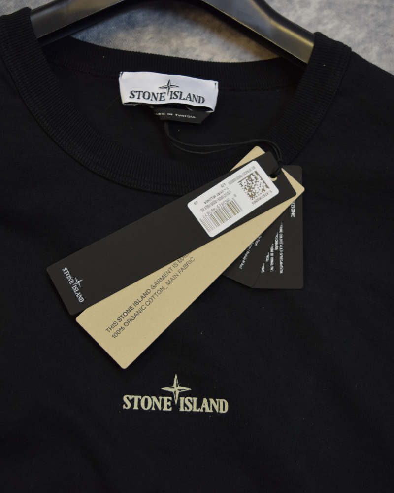Stone Island Long Sleeve Back Print T-Shirt Black detail view