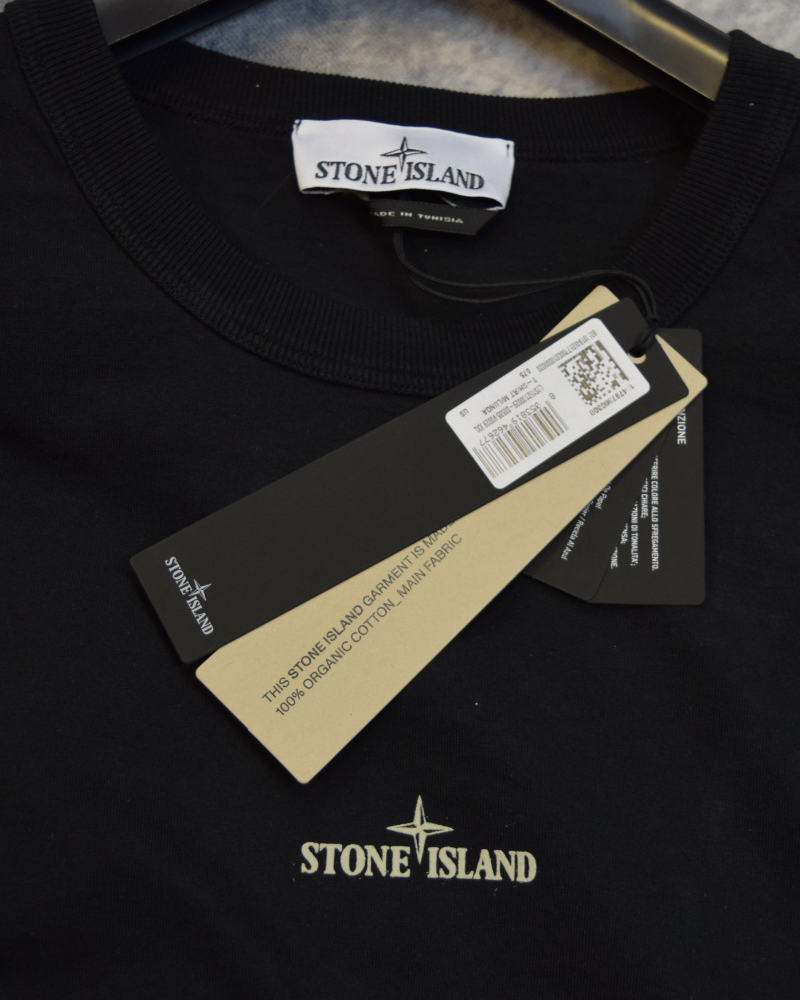 Stone Island Long Sleeve Back Print T-Shirt Black detail view
