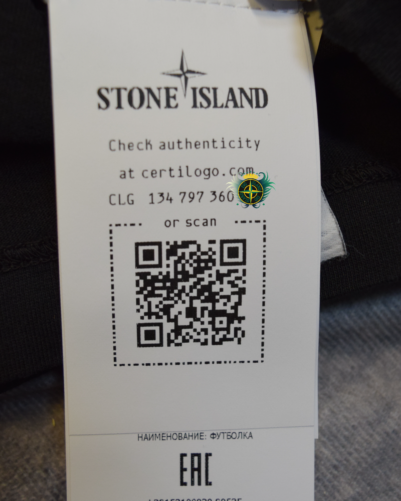 Stone Island Long Sleeve Back Print T-Shirt Black detail view