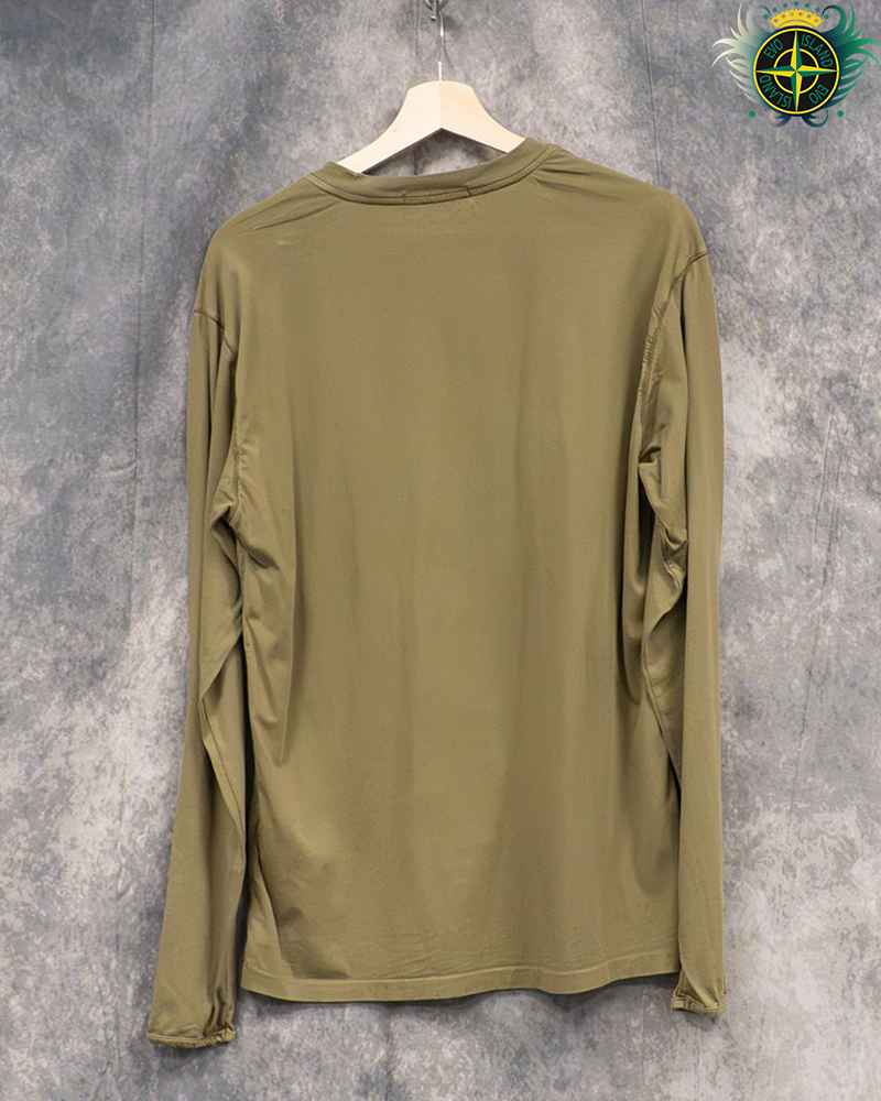 Stone Island Long Sleeve Compass Patch T-shirt Khaki - L