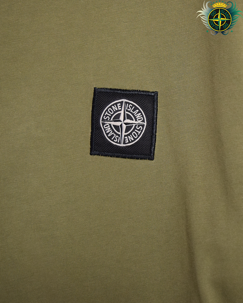 Stone Island Long Sleeve Compass Patch T-shirt Khaki - L