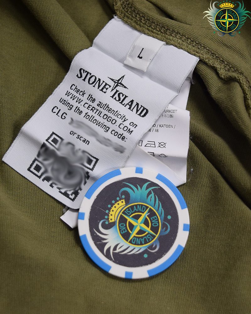 Stone Island Long Sleeve Compass Patch T-shirt Khaki - L