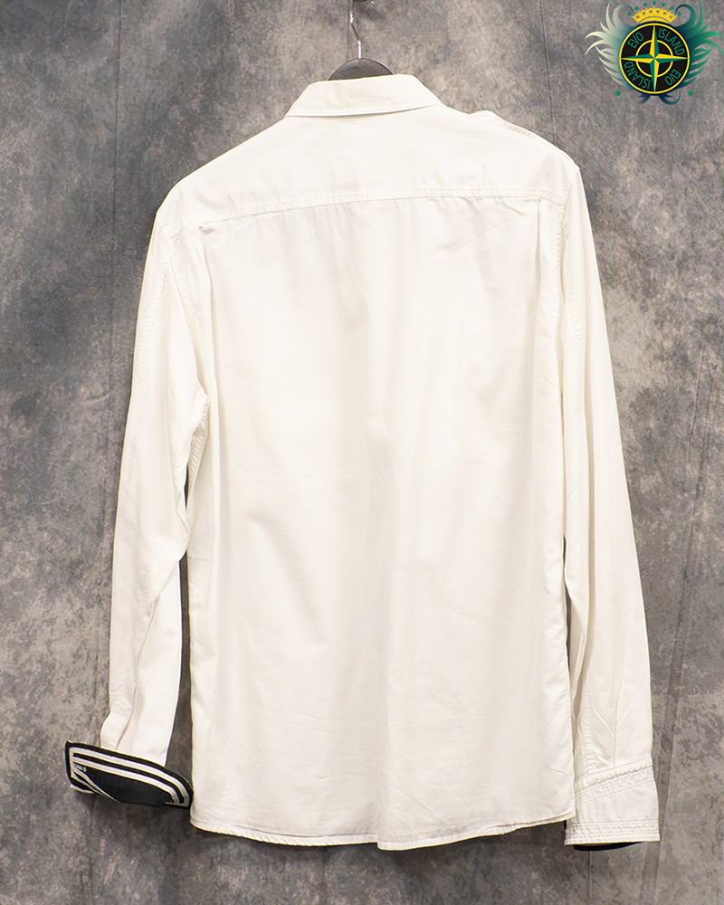 Stone Island Shoulder Compass Patch Shirt White - L