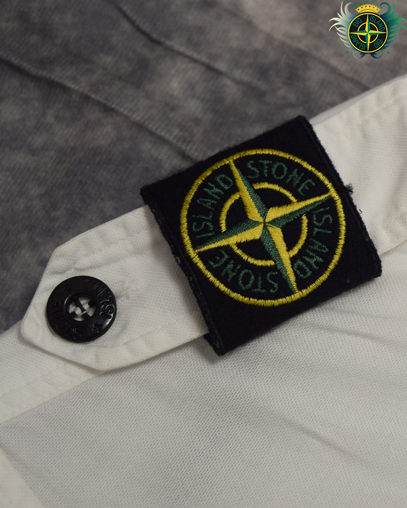Stone Island Shoulder Compass Patch Shirt White - L