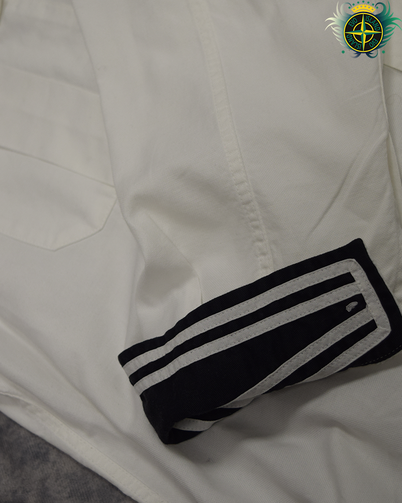 Stone Island Shoulder Compass Patch Shirt White - L