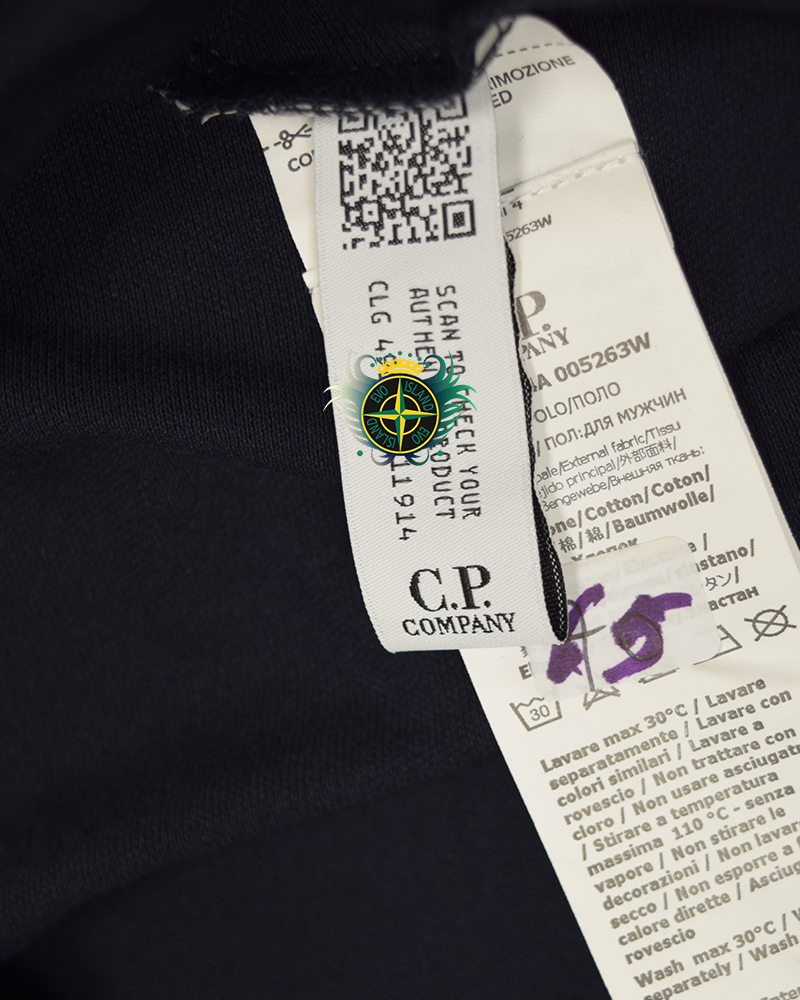 C.P Company Polo Shirt Navy Blue - M