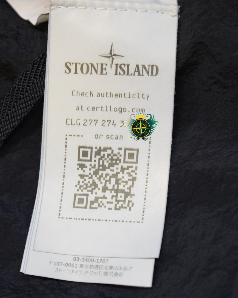 Stone Island Nylon Metal Patch Project Swim Shorts Navy Blue detail view