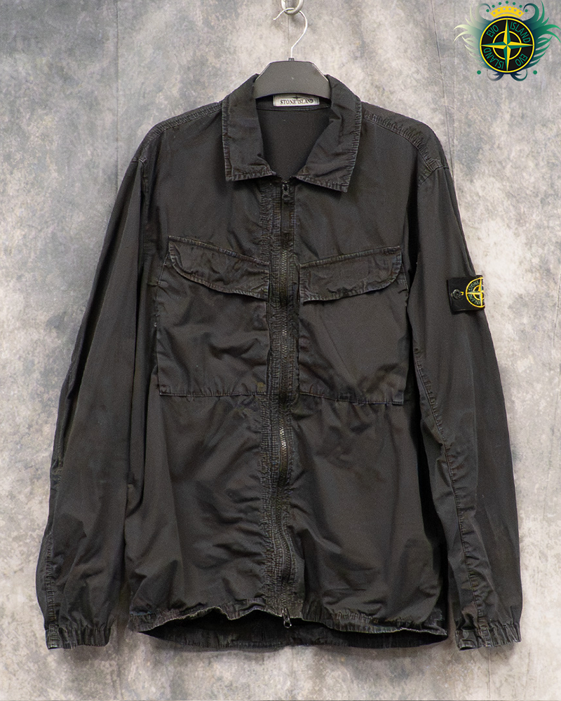 Stone Island Cotton Overshirt Navy Blue - L