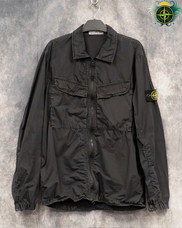 Stone Island Cotton Overshirt Navy Blue - L