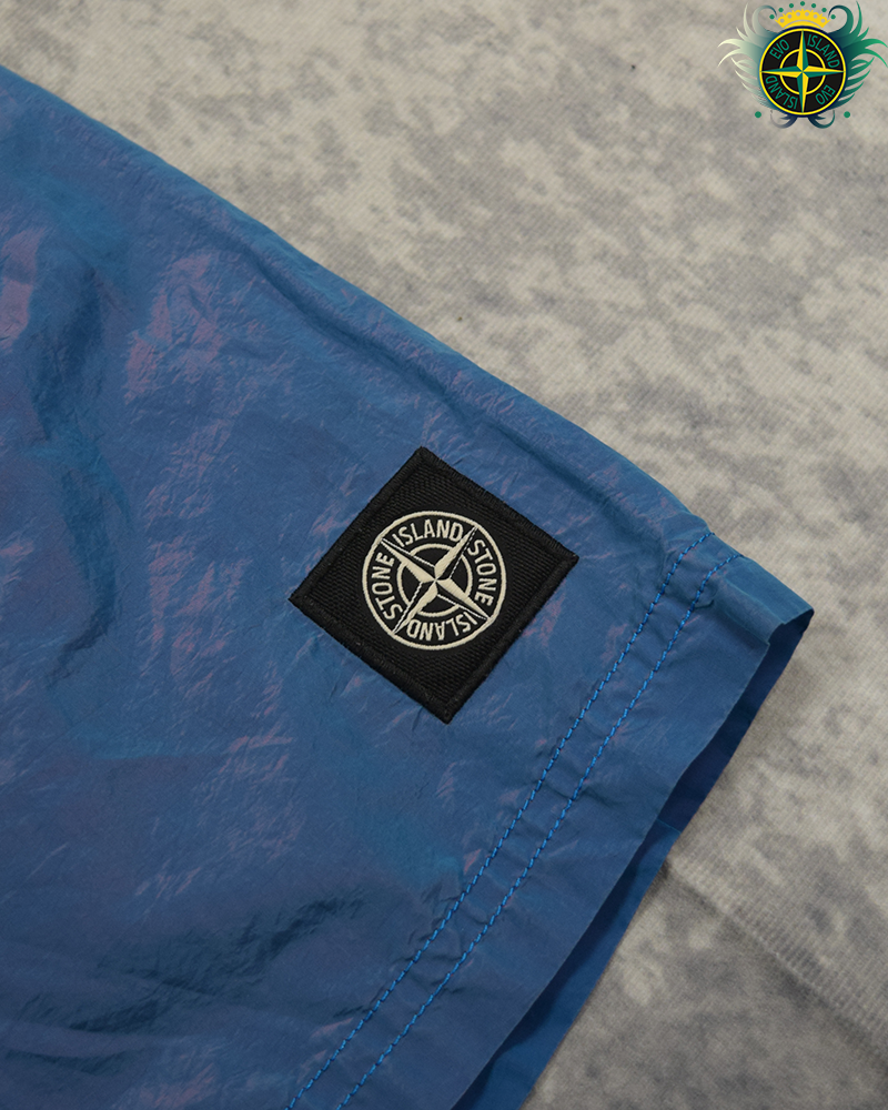 Stone Island Nylon Metal Pink Weft Swimmers Blue - L