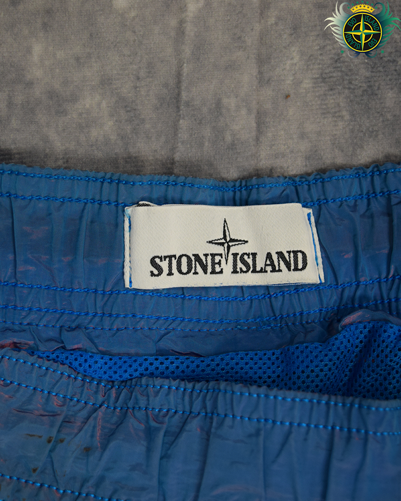Stone Island Nylon Metal Pink Weft Swimmers Blue - L