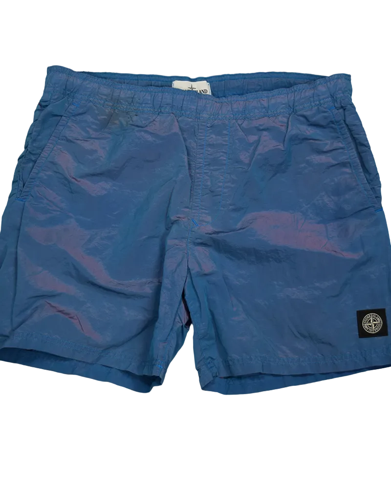Stone Island Nylon Metal Pink Weft Swimmers Blue - L