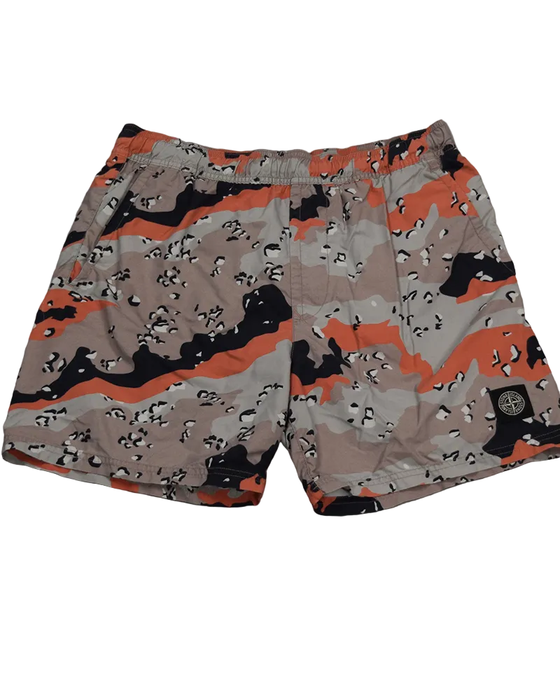 Stone Island Desert Camo Swimmers Red Camo - M
