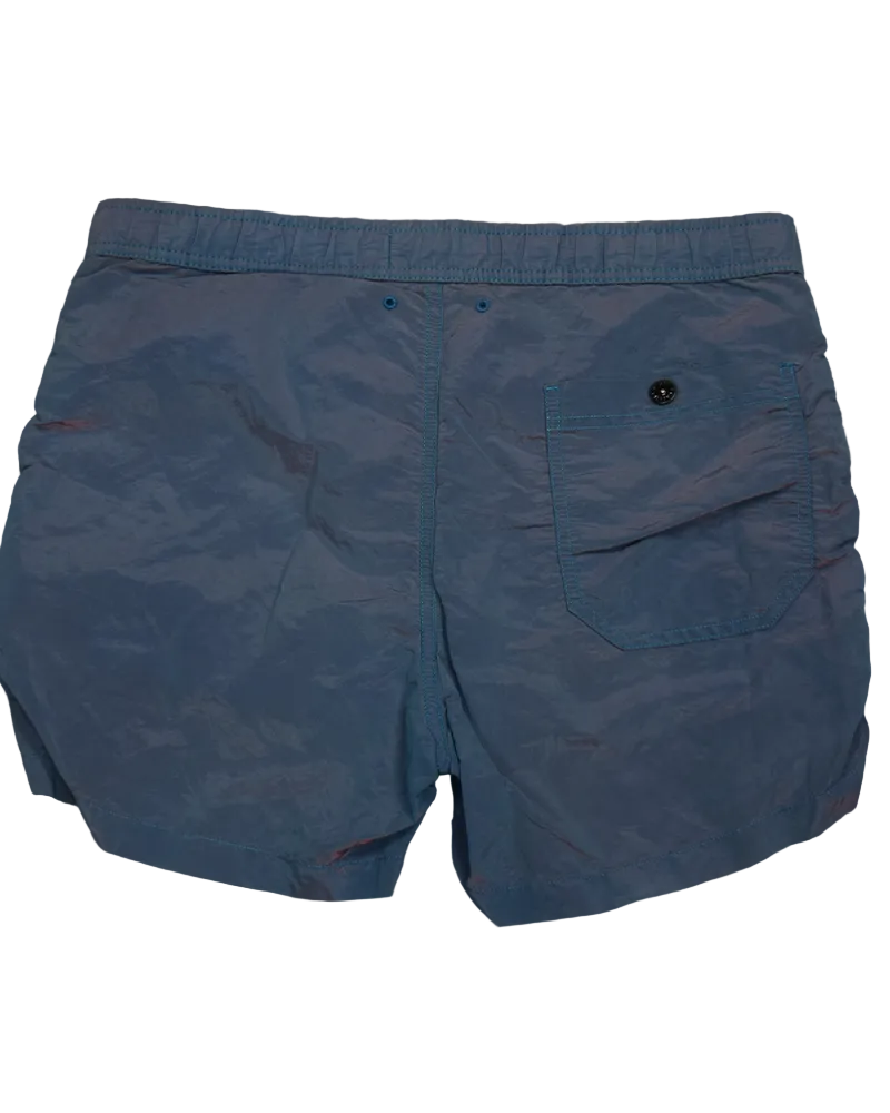 Stone Island Nylon Metal Pink Weft Shorts Blue - S