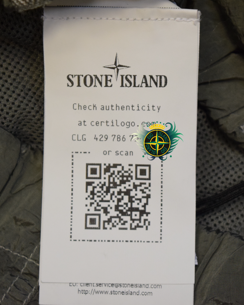 Stone Island Nylon Metal Patch Project Swim Shorts Green detail view