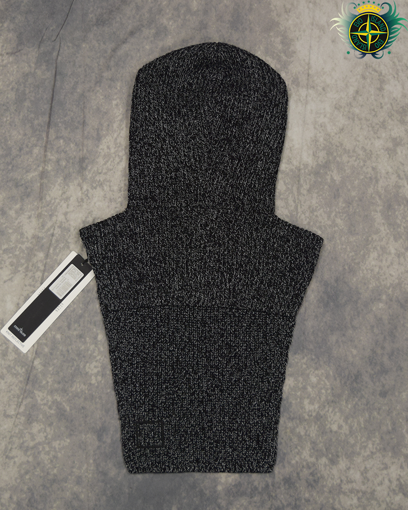 Stone Island Reflective Knit Hat/Shawl Black