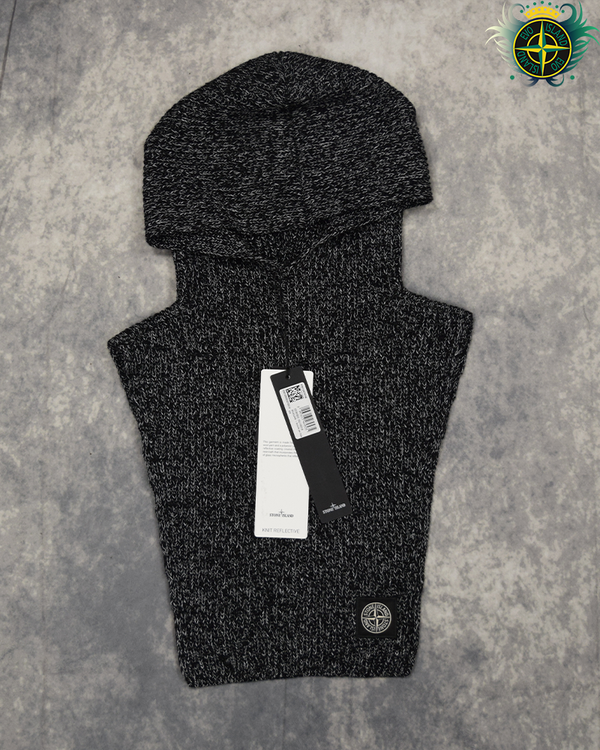 Stone Island Reflective Knit Hat/Shawl Black