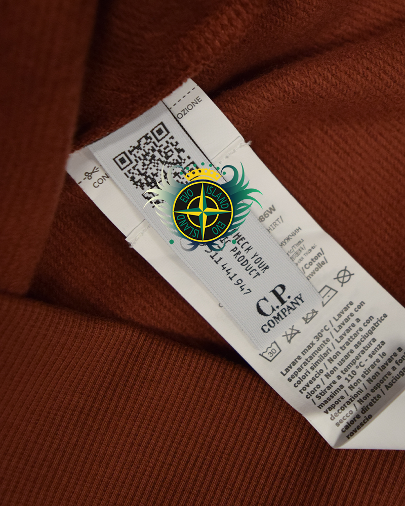 C.P Company Chest Logo Crewneck Dark Red