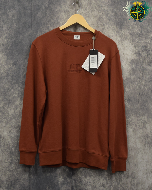C.P Company Chest Logo Crewneck Dark Red - L