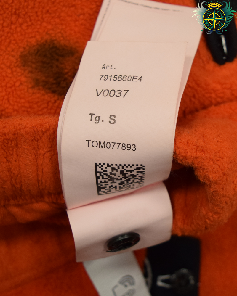 Stone Island Hand Coloured Teddy Fleece Joggers Orange