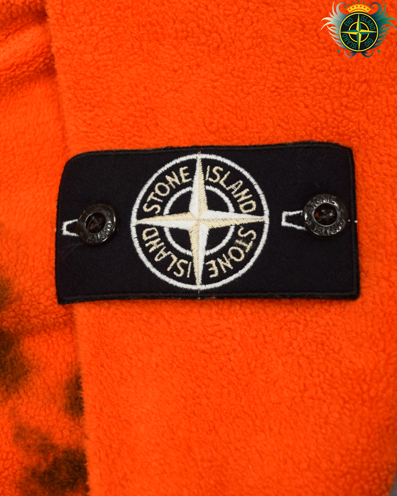 Stone Island Hand Coloured Teddy Fleece Joggers Orange