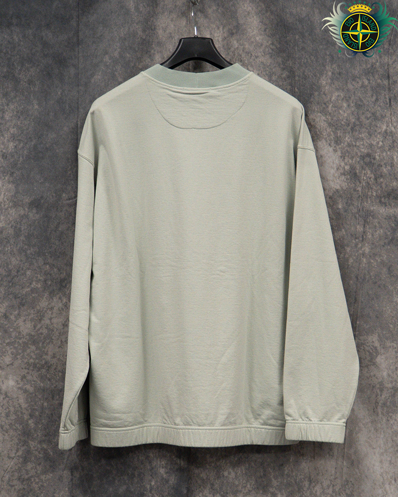 Stone Island Marina Reflective Crewneck Sage Green - L