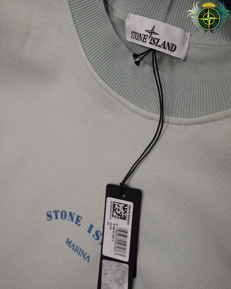 Stone Island Marina Reflective Crewneck Sage Green - L