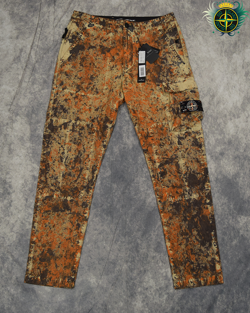 Stone Island Cotton Cordura Paintball Camo Cargo Trousers - 32/RET