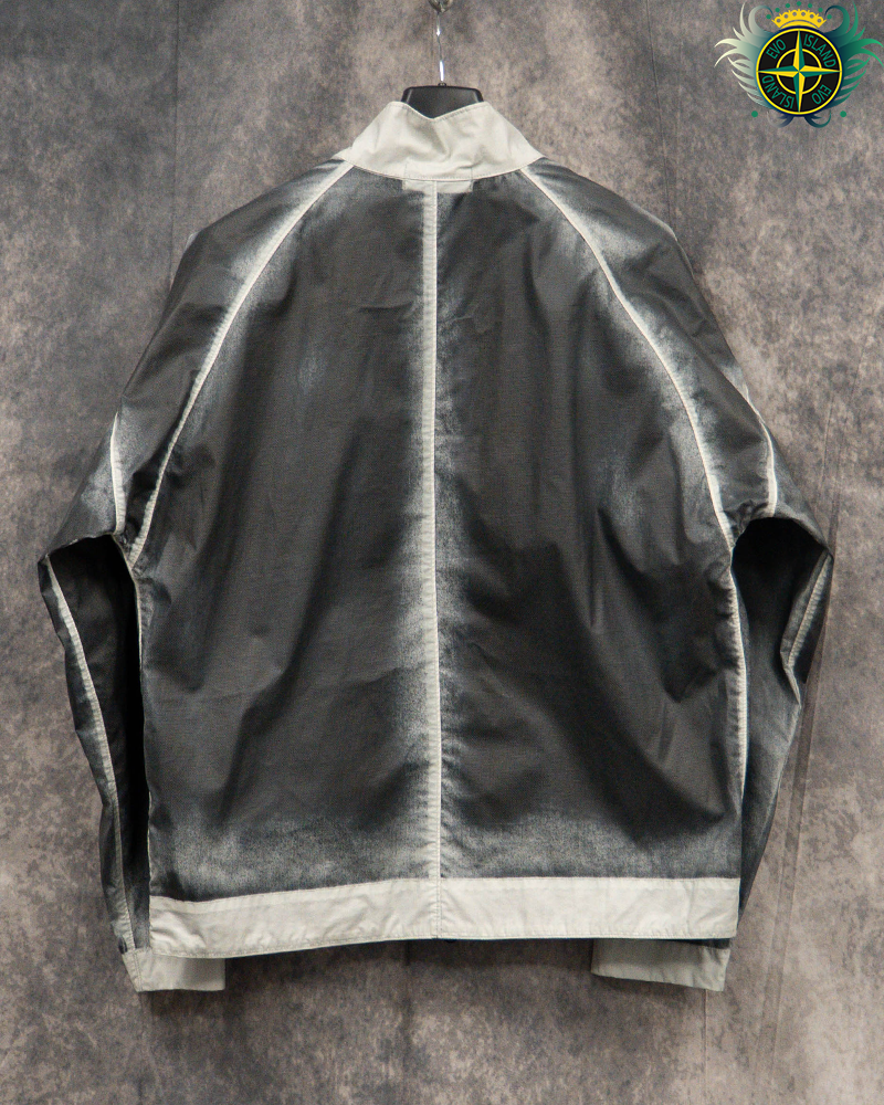 Stone Island Hand Sprayed Mussola Gommata TC Jacket Black/White - L