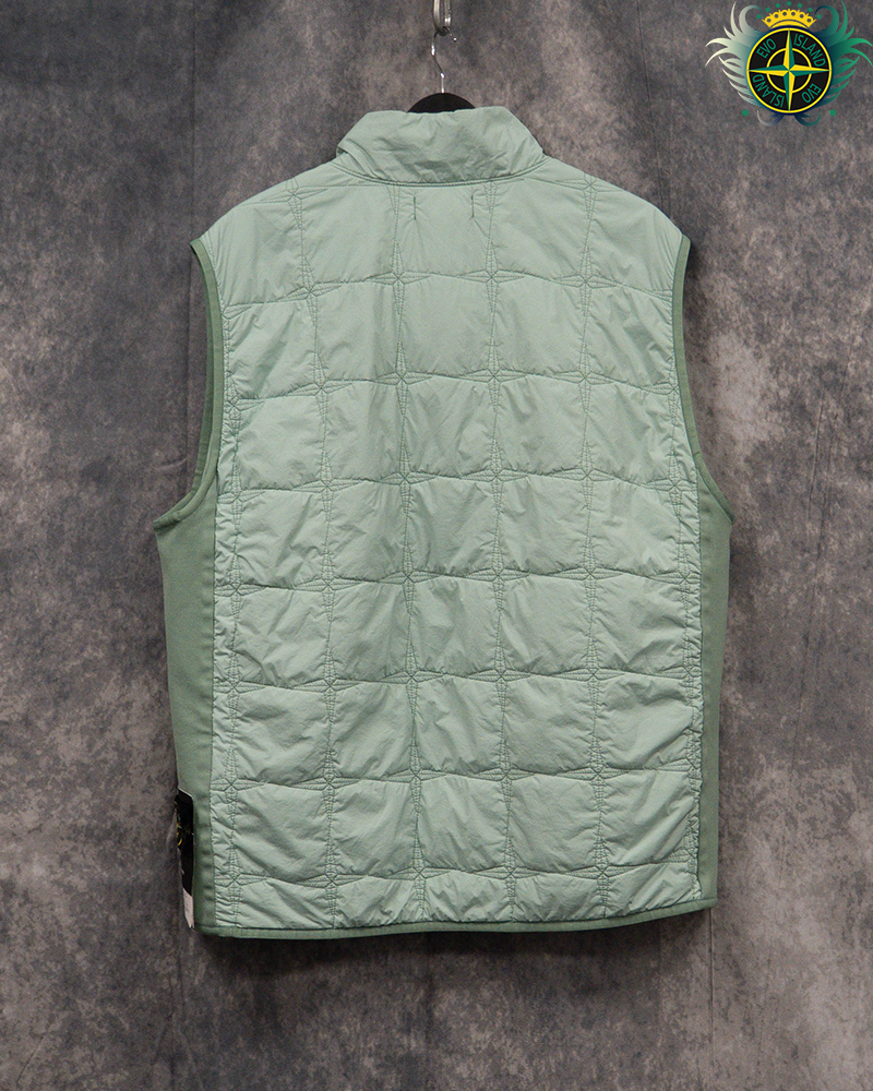 Stone Island Skin Touch Nylon Stella with Primaloft TC Pullover Gilet Mint Green - XL