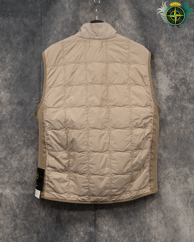 Stone Island Skin Touch Nylon Stella with Primaloft TC Pullover Gilet Beige - L