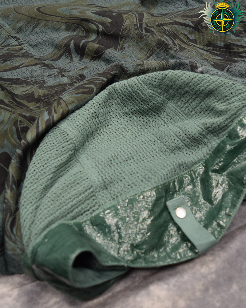 Stone Island Shadow Project Printed Linen Cordura TC Jacket Green - XL
