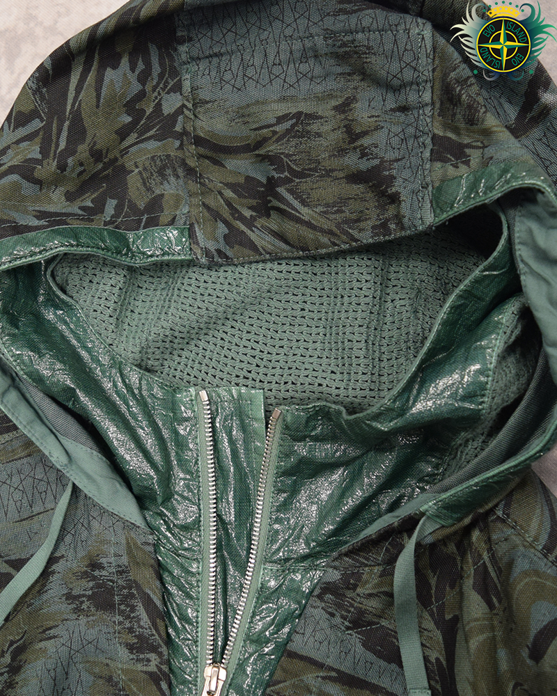 Stone Island Shadow Project Printed Linen Cordura TC Jacket Green - XL