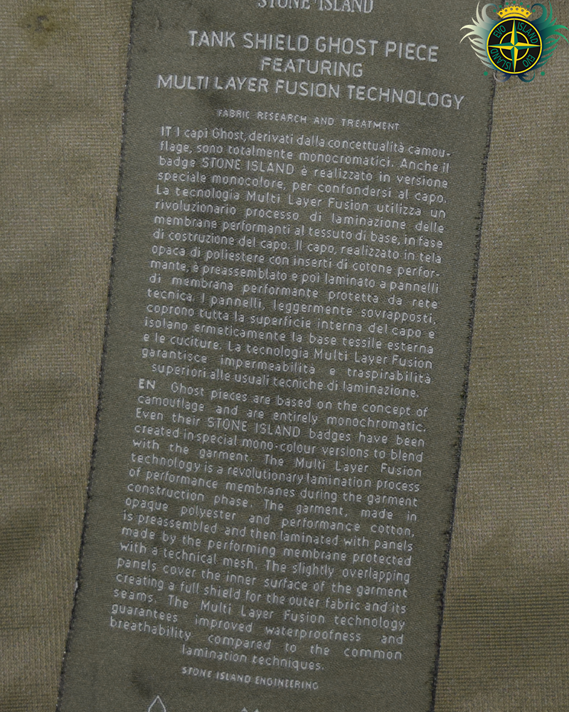 Stone Island Tank Shield Ghost Piece With Multi Layer Fusion Technology Green