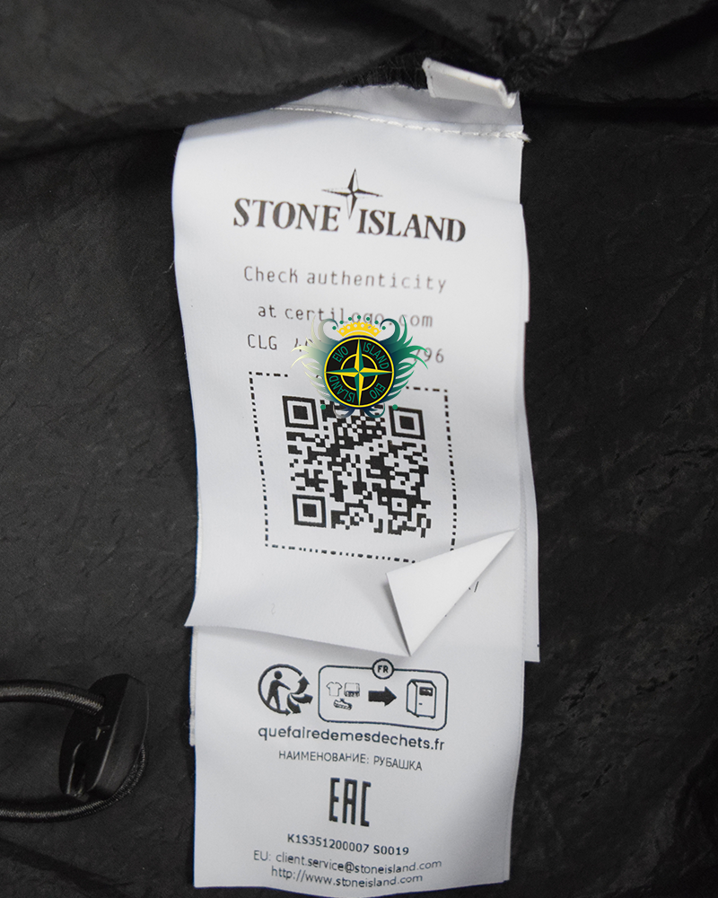 Stone Island Nylon Metal Quarter Zip Pull Over Black - S