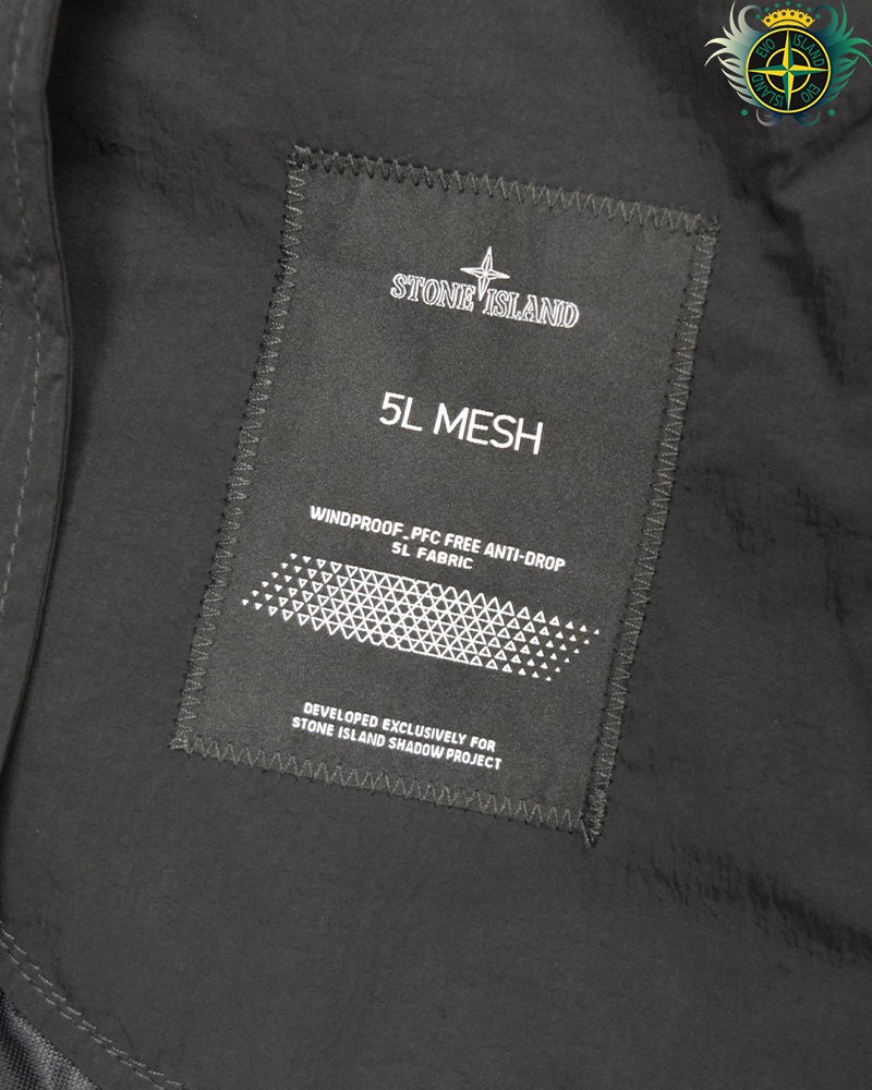 Stone Island Shadow Project 5L Mesh Bomber Jacket Black - XXL