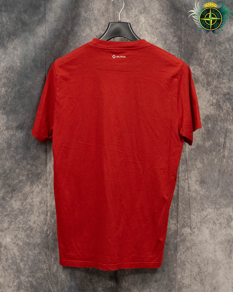 MA.strum Box Logo T-shirt Red
