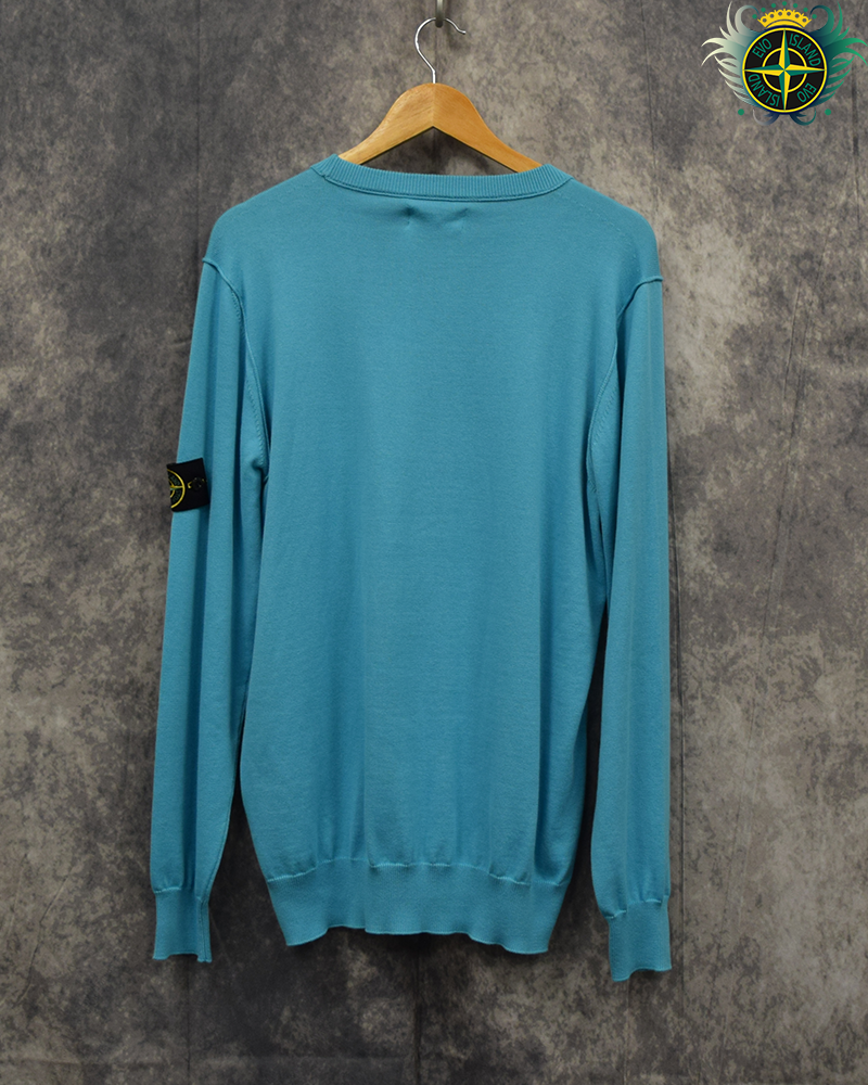 Stone Island Lightweight Knit Cyan - XL