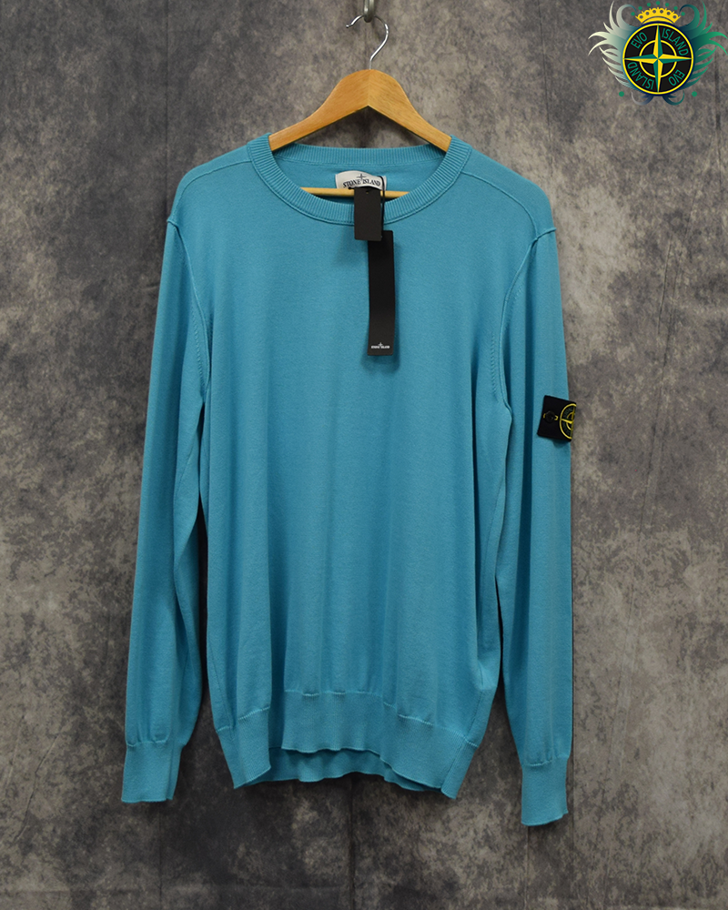 Stone Island Lightweight Knit Cyan - XL