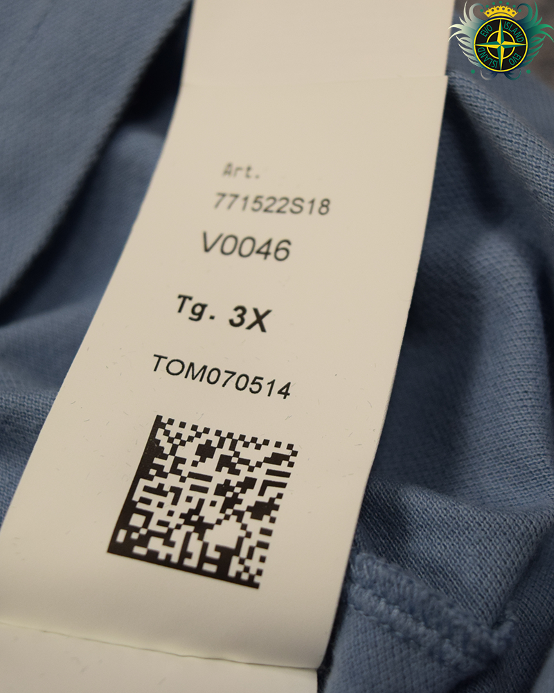 Stone Island Compass Patch Polo Light Blue -3XL