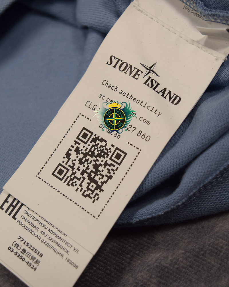 Stone Island Compass Patch Polo Light Blue -3XL