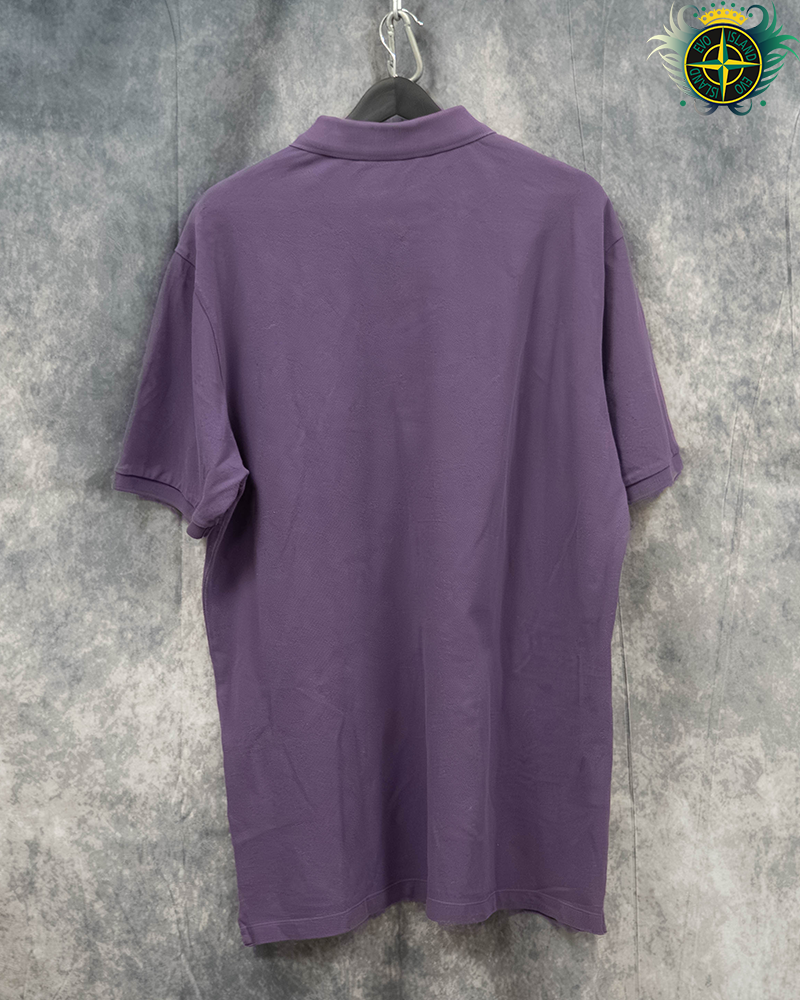 Stone Island Compass Patch Polo Purple - 3XL
