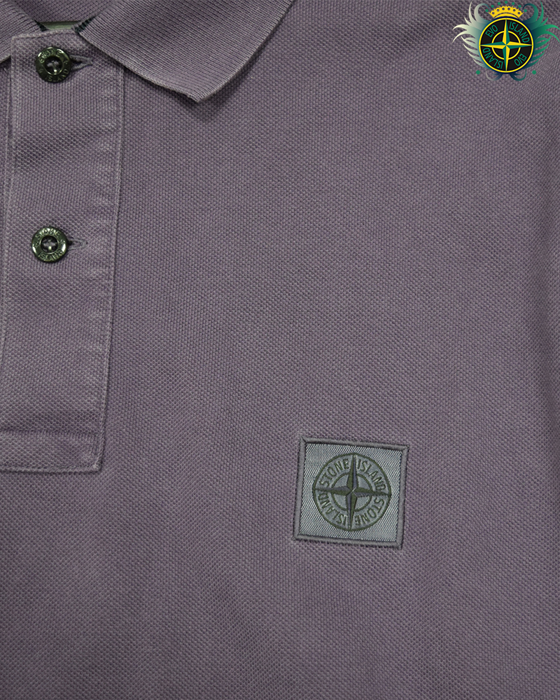 Stone Island Compass Patch Polo Purple - 3XL